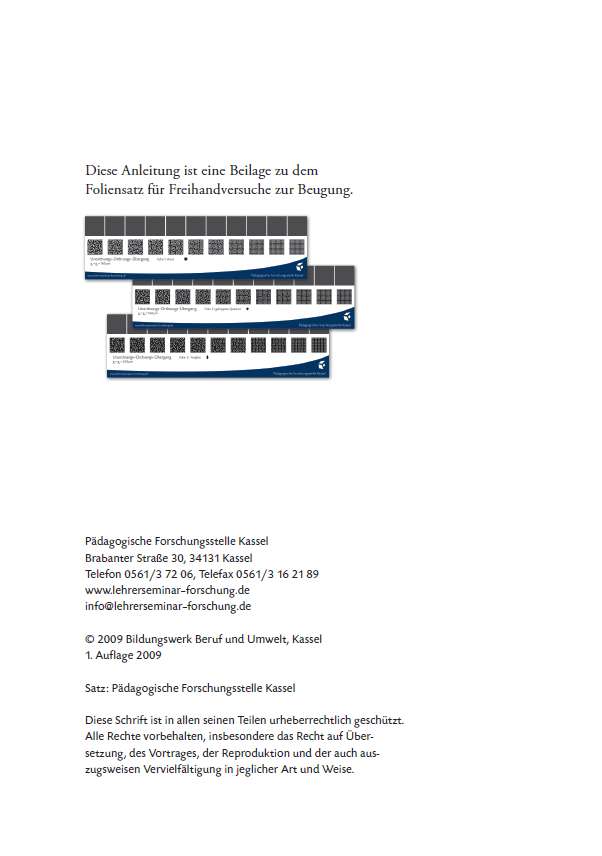 - Anleitungsheft - Freihandversuche zur Beugung